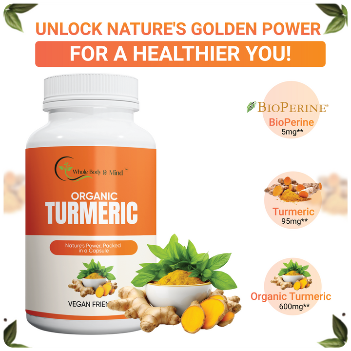 Turmeric with BioPerine® (Black Pepper Fruit Extract) Supplement (60 Capsules)