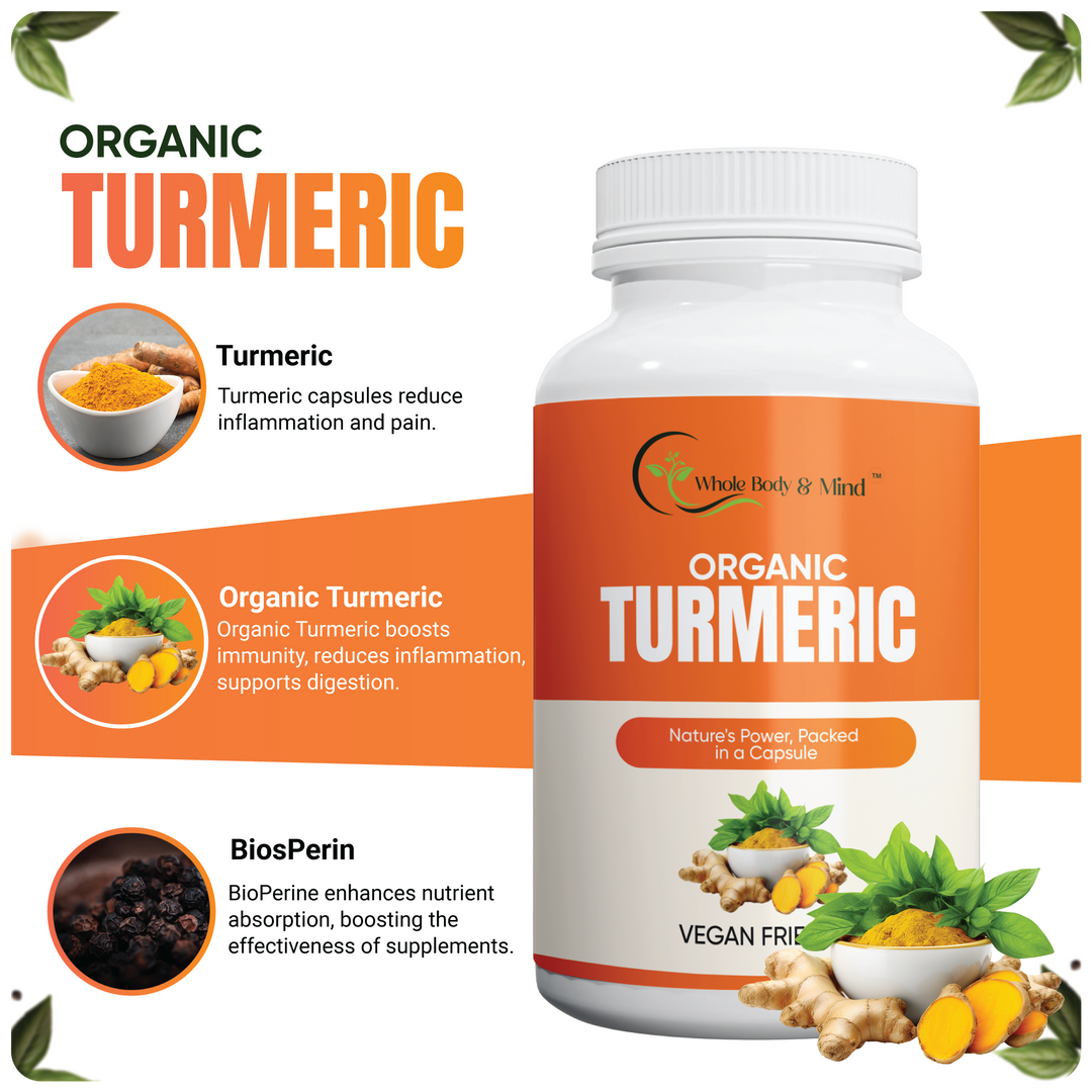 Turmeric with BioPerine® (Black Pepper Fruit Extract) Supplement (60 Capsules)